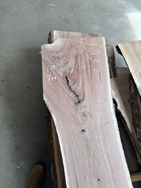 Black Walnut Live Edge Slab #BW1585 – 37 BF, 159" Long