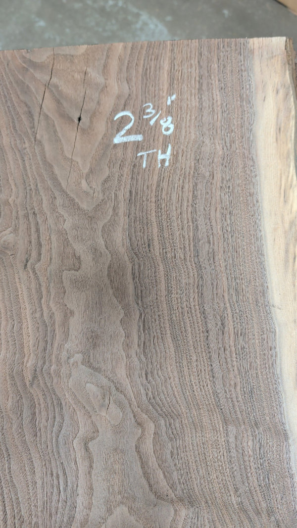 Black Walnut Live Edge Slab #BW99, 24.25 BF, 97 in. Long
