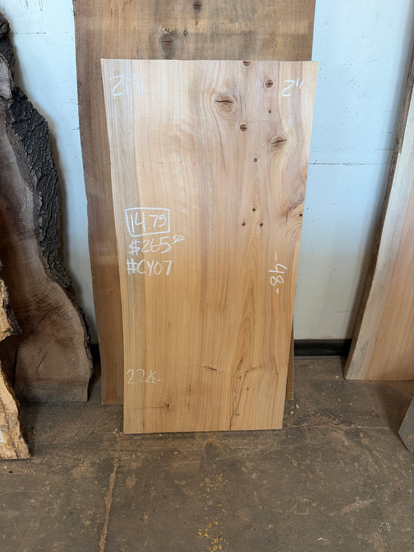Cypress Hardwood Slab #CY07 – 14.75 BF, 2" Thick