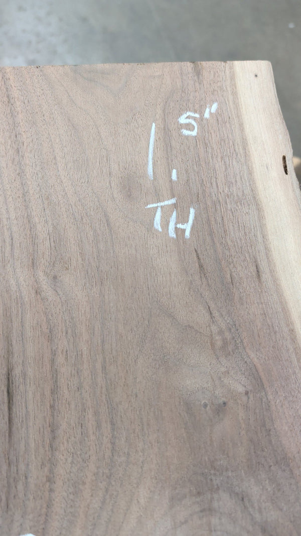 Black Walnut Live Edge Slab #BW45, 10 BF, 85 in. Long