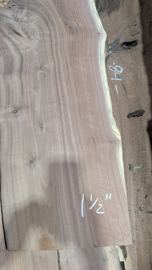 black walnut live edge slab #BW15269, full view