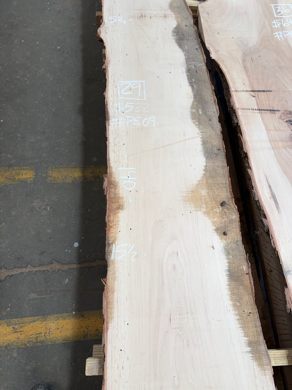 Pecan Hardwood Slab #PE09 – 29 BF, 140" Long