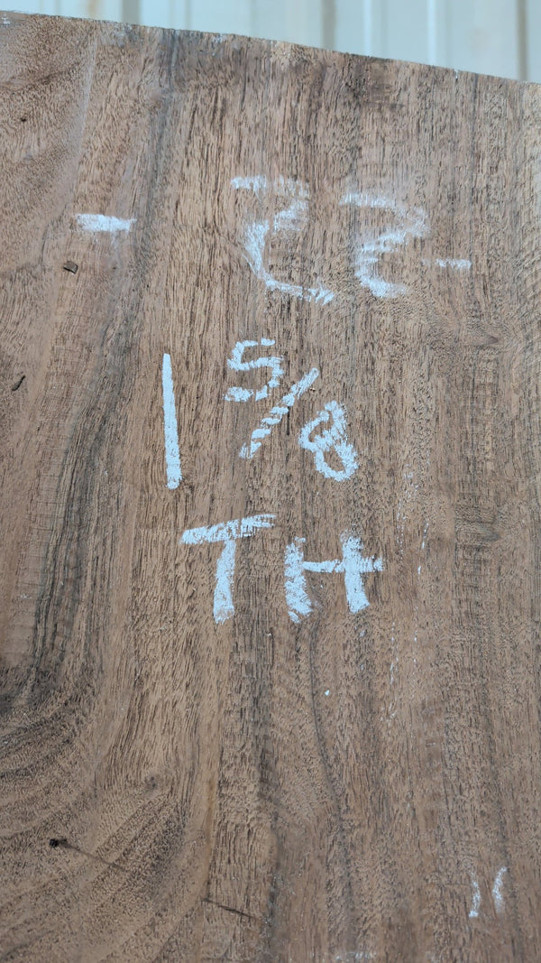 Black Walnut Live Edge Slab #BW1524, 20.8 BF, 84 in. Long