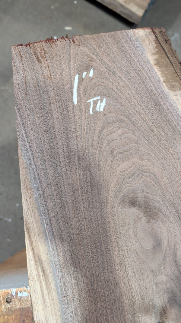 Black Walnut Live Edge Slab #BW019, 4.2 BF, 76 in. Long