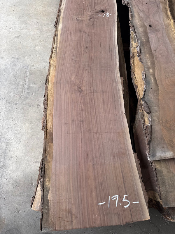 Black Walnut Live Edge Slab #BW1583 – 36.9 BF, 166" Long