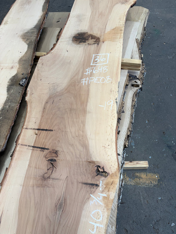 Pecan Hardwood Slab #PE08 – 36 BF, 140.75" Long