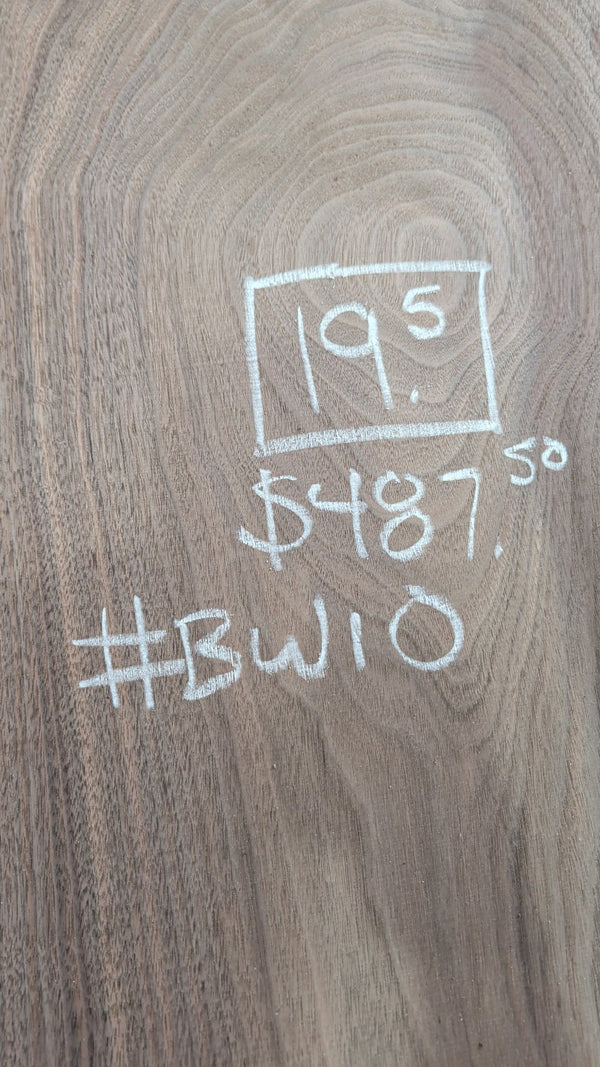 Black Walnut Live Edge Slab #BW10, 19.5 BF, 78 in. Long
