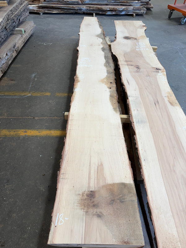 Pecan Hardwood Slab #PE09 – 29 BF, 140" Long