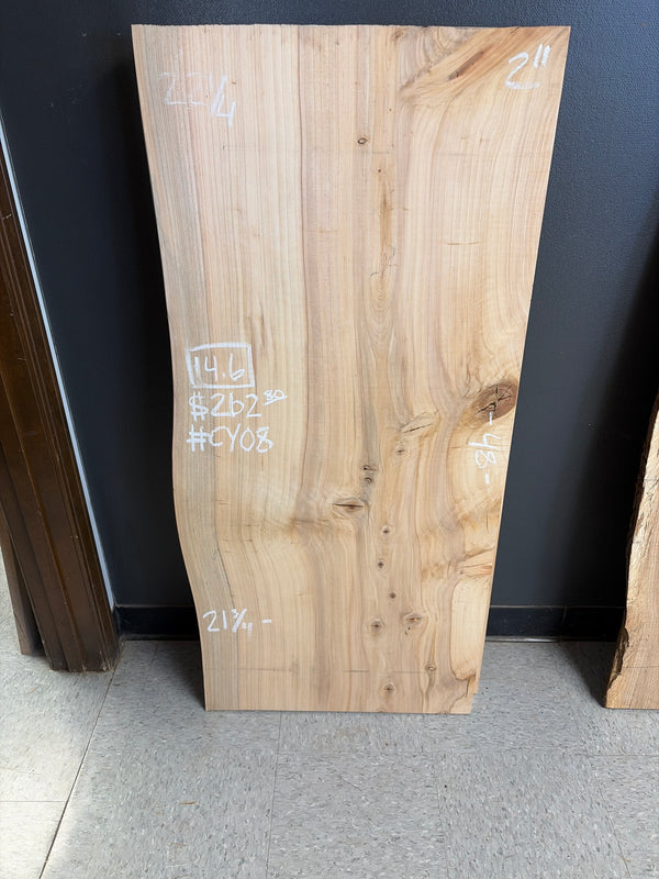 Cypress Hardwood Slab #CY08 – 14.6 BF, 2" Thick