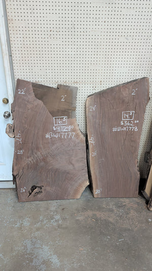 Black Walnut live edge slab #BW03