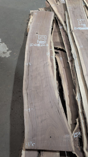 black walnut live edge slab #BW15268