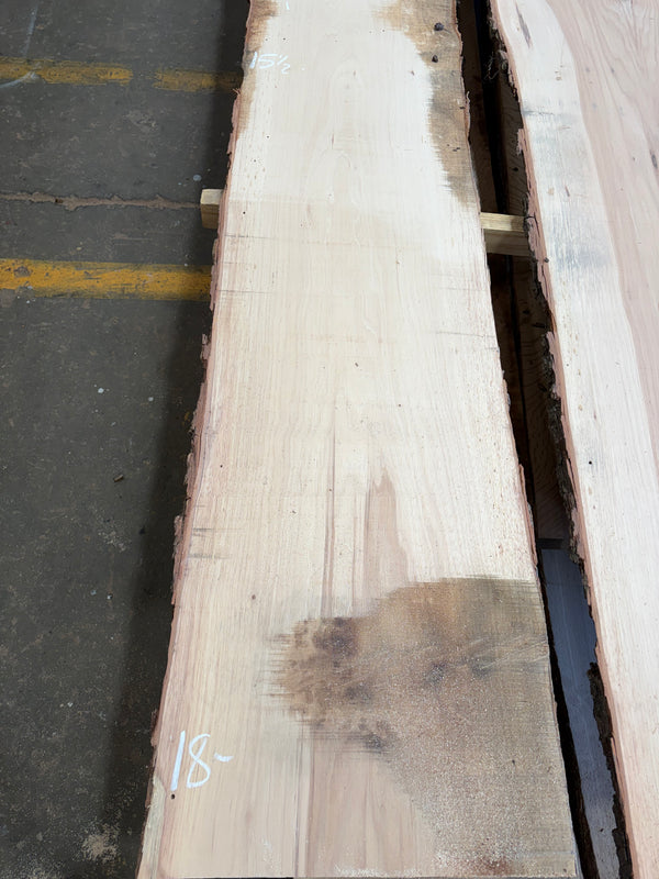 Pecan Hardwood Slab #PE09 – 29 BF, 140" Long
