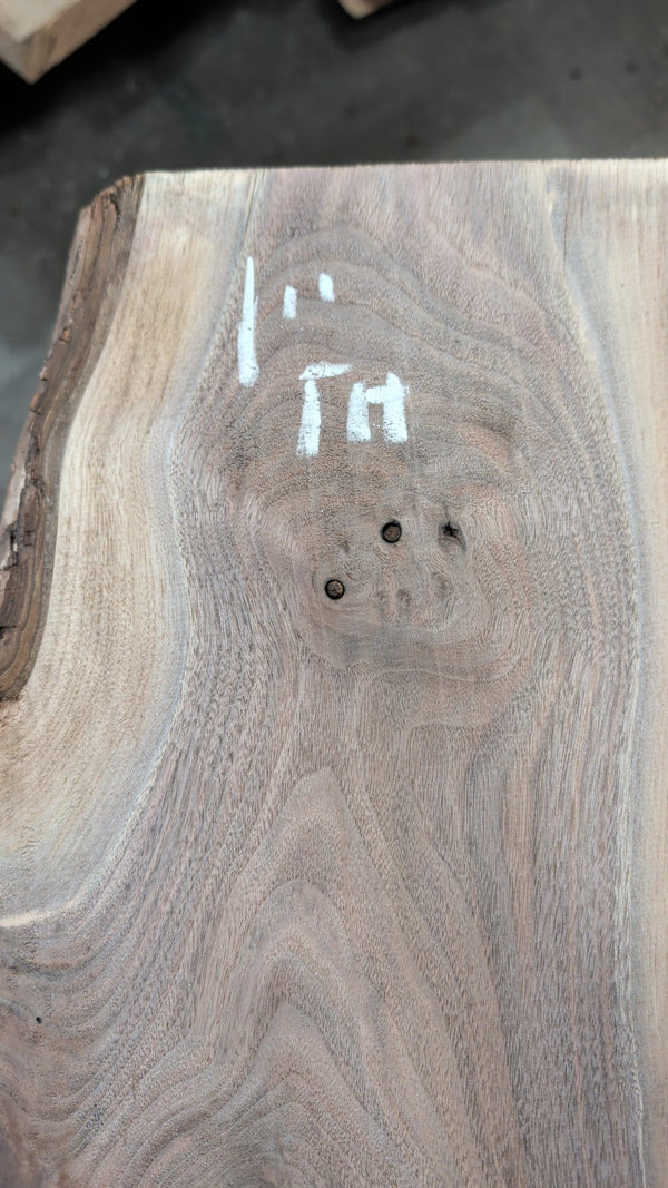 Black Walnut Live Edge Slab #BW018, 4.6 BF, 75 in. Long