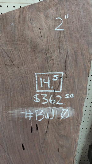 Black Walnut live edge slab #BW10, full view