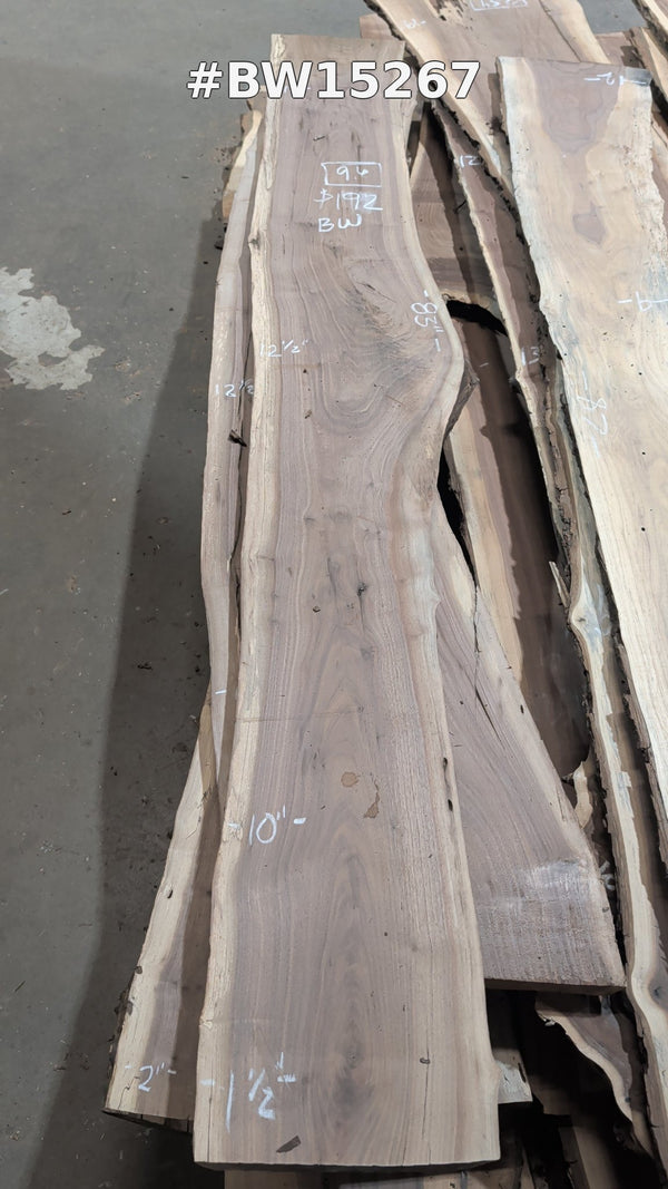 Black Walnut Live Edge Slab #BW15267, photo 1
