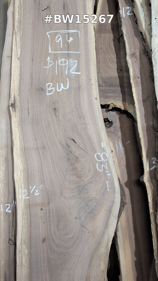 Black Walnut Live Edge Slab #BW15267, photo 3