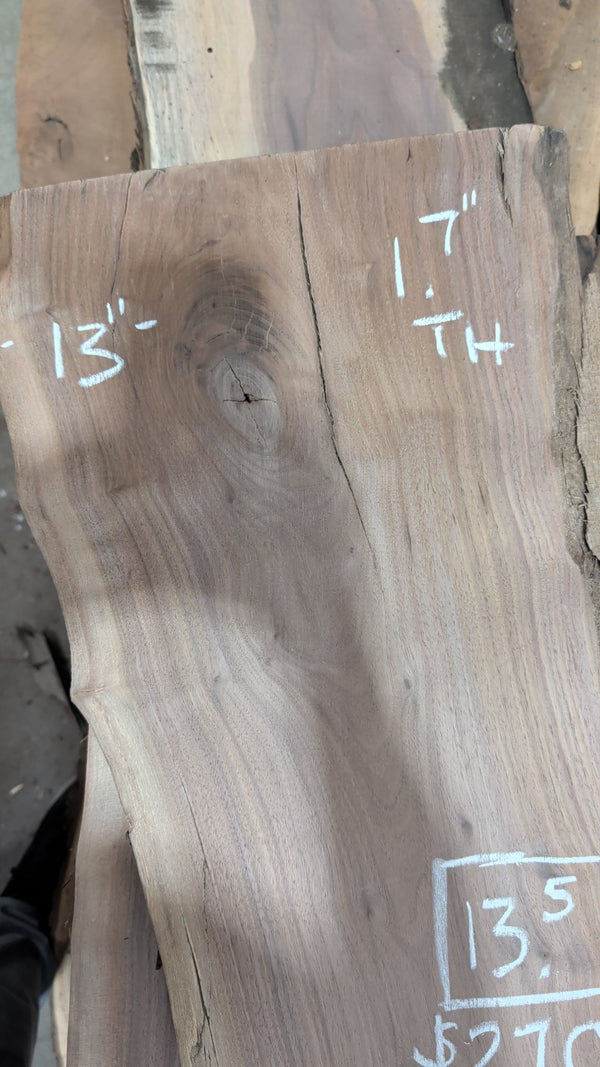 Black Walnut live edge slab #BW04