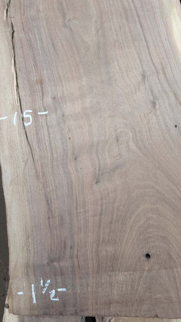 Black Walnut Live Edge Slab #BW15268, 10.5 BF, 75 in. Long