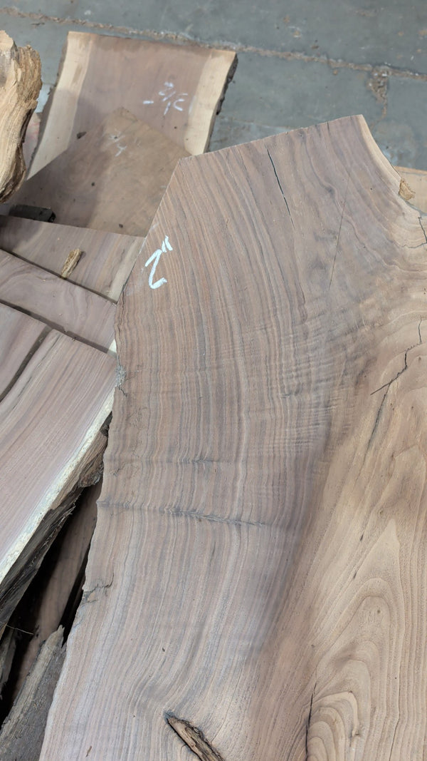 Black Walnut Live Edge Slab #BW04, 21.5 BF, 84 in. Long
