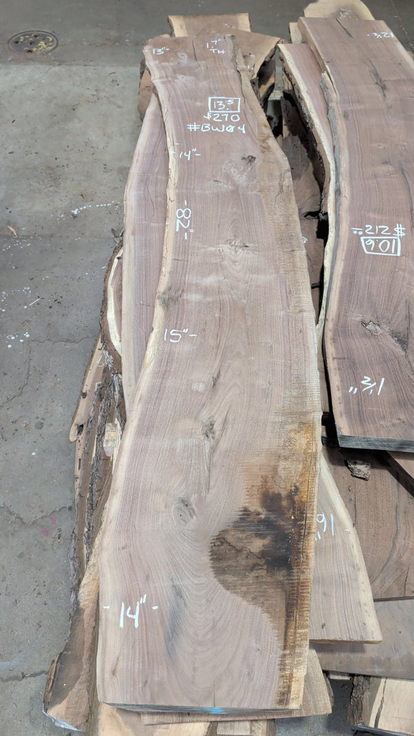 Black Walnut live edge slab #BW04