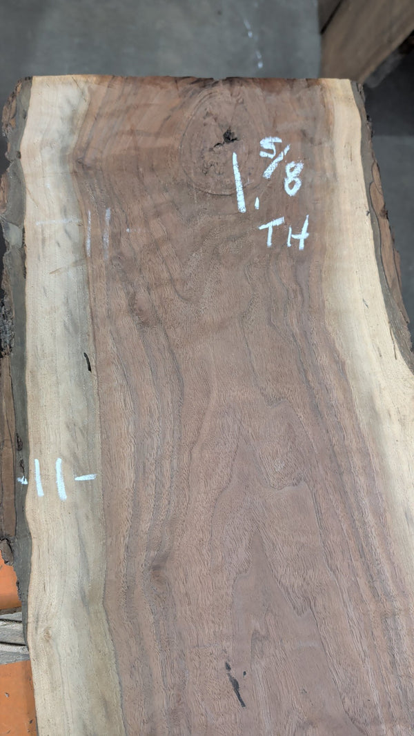 Black Walnut Live Edge Slab #BW15298, 10.4 BF, 80 in. Long