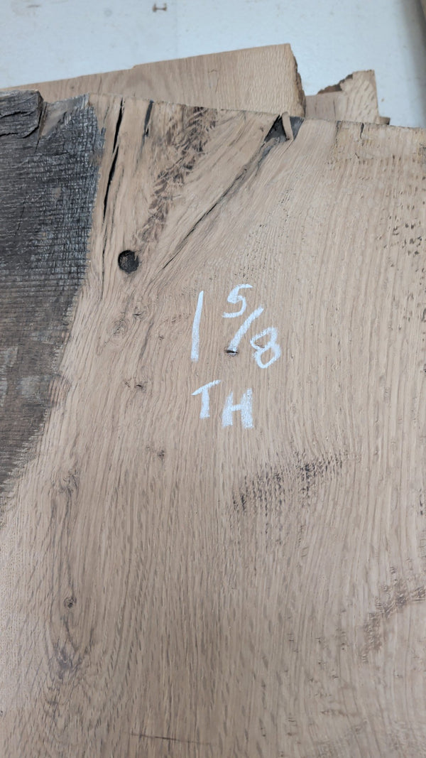 White Oak Live Edge Slab #WO234, 21.8 BF, 96 in. Long