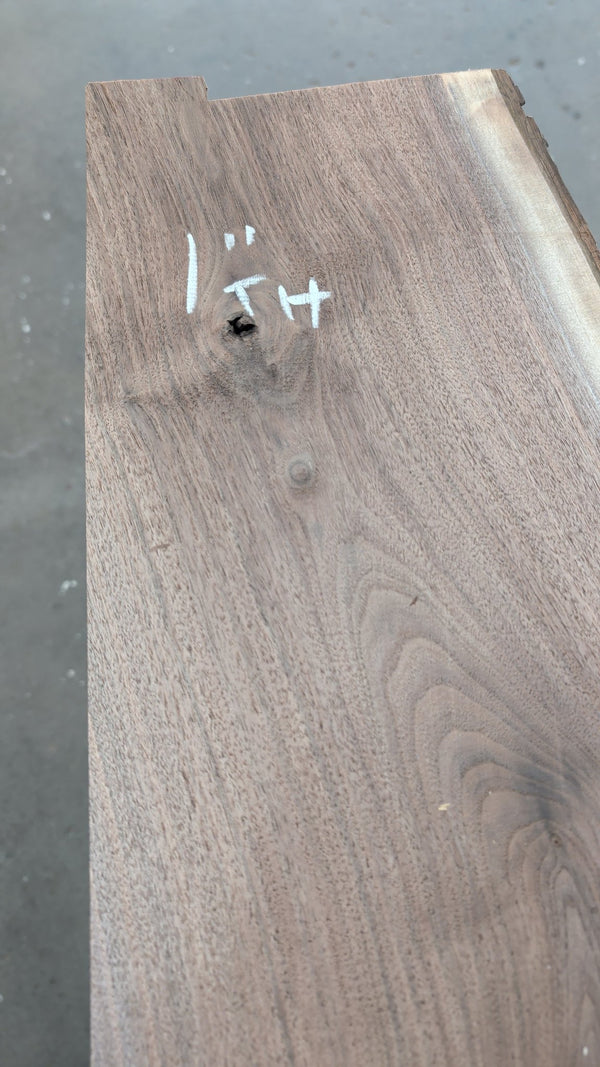 Black Walnut Live Edge Slab #BW021, 4.2 BF, 76 in. Long