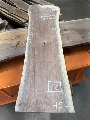 black walnut live edge slab #BW1589