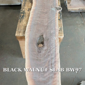 Black Walnut Live Edge Slab #BW97 promo video