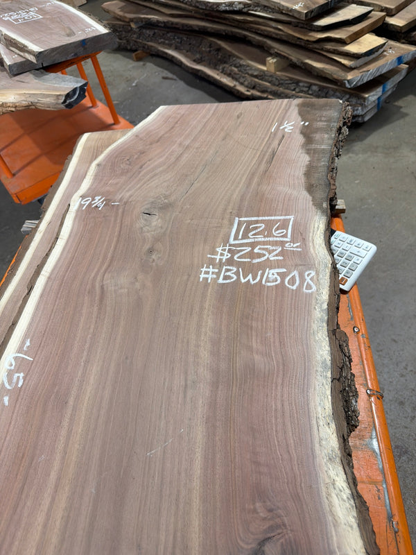 BW1508 chalk markings: 12.6 board feet, $252