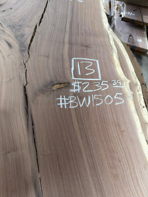BW1505 chalk markings: 13 board feet, $235.39