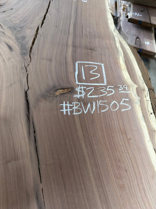 BW1505 chalk markings: 13 board feet, $235.39
