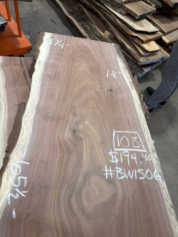 BW1506 chalk markings: 10.8 board feet, $194.40