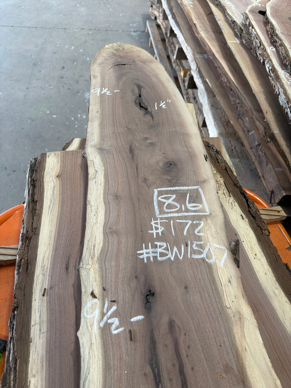 BW1507 chalk markings: 8.6 board feet, $172