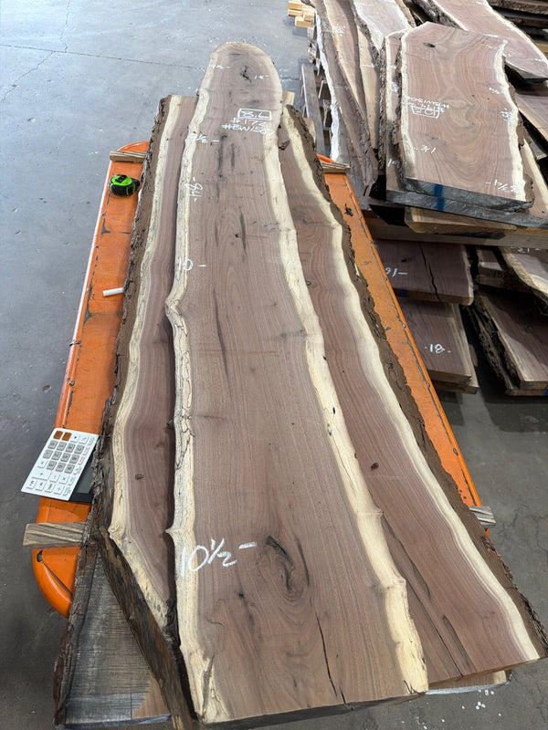 BW1507 black walnut slab, full view