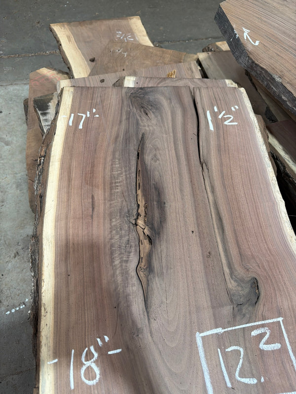 BW06 black walnut slab, top end