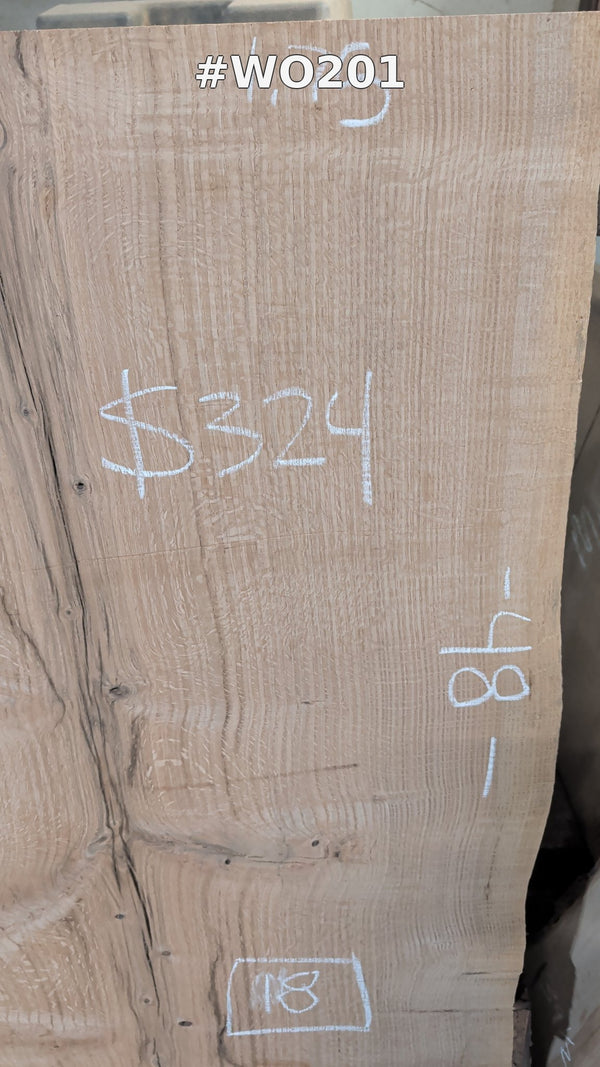 White Oak Live Edge Slab #WO201, photo 2